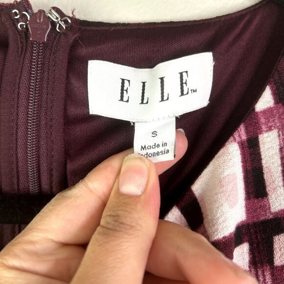 Elle purple plaid sleeveless‎ dress size small - Picture 5 of 9